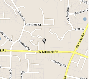 Map of 314 West Millbrook Rd, Suite 001 Raleigh, NC 27609
